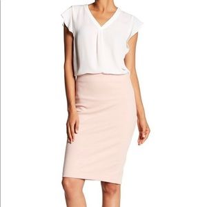 Philosophy Blush Ponte Pencil Skirt